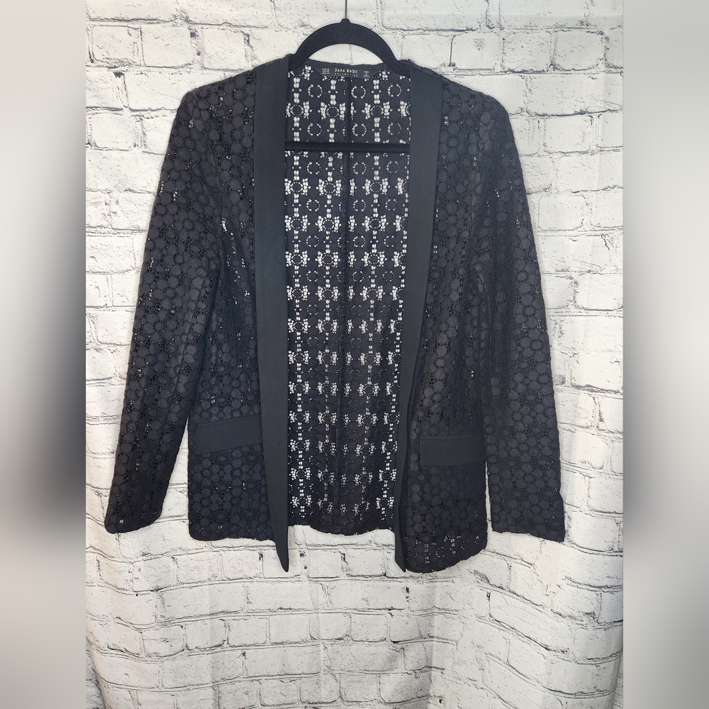 Zara Basic Business Casual Lace Blazer Jacket Size XS